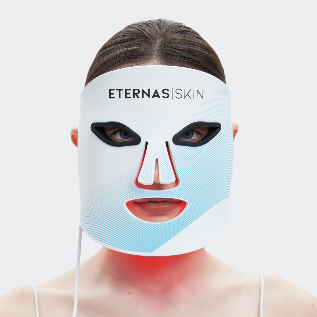 Máscara LED facial Pro con luz roja, azul e infrarroja