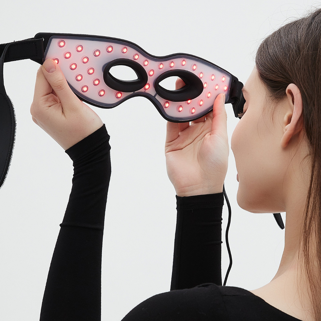 Máscara Eye Glow: terapia LED de triple espectro de 850 nm para el contorno de ojos
