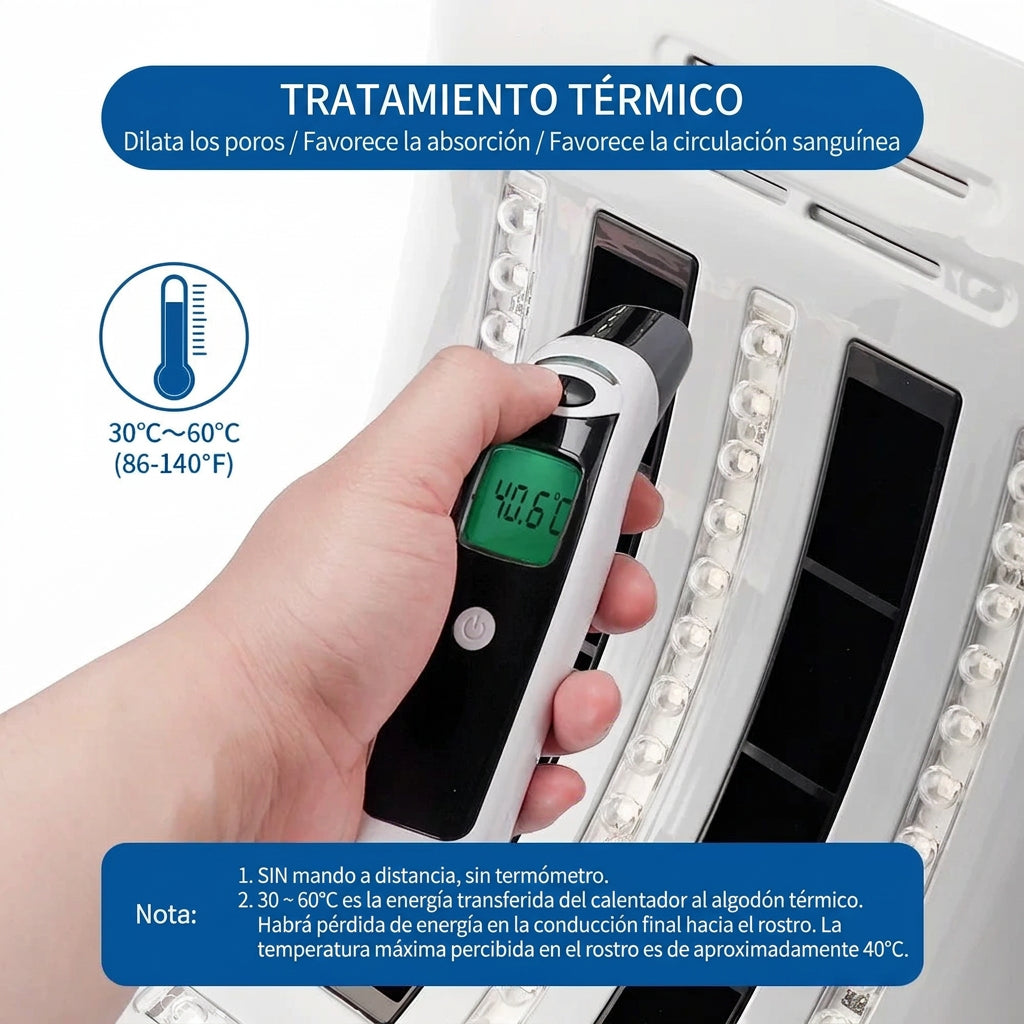Dispositivo de fototerapia LED PDT facial y corporal para salón, spa y uso doméstico