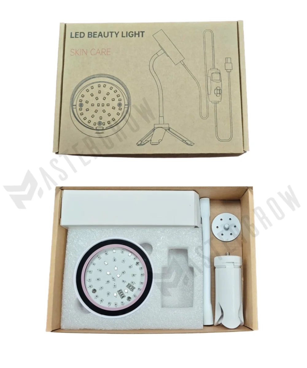 Panel LED de luz roja e infrarroja de 660 y 850 nm para rostro y cuerpo