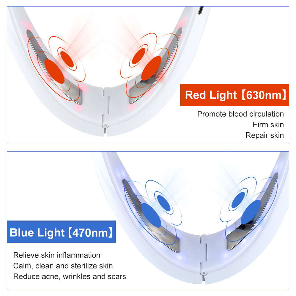 Dispositivo de lifting facial con luz roja y azul