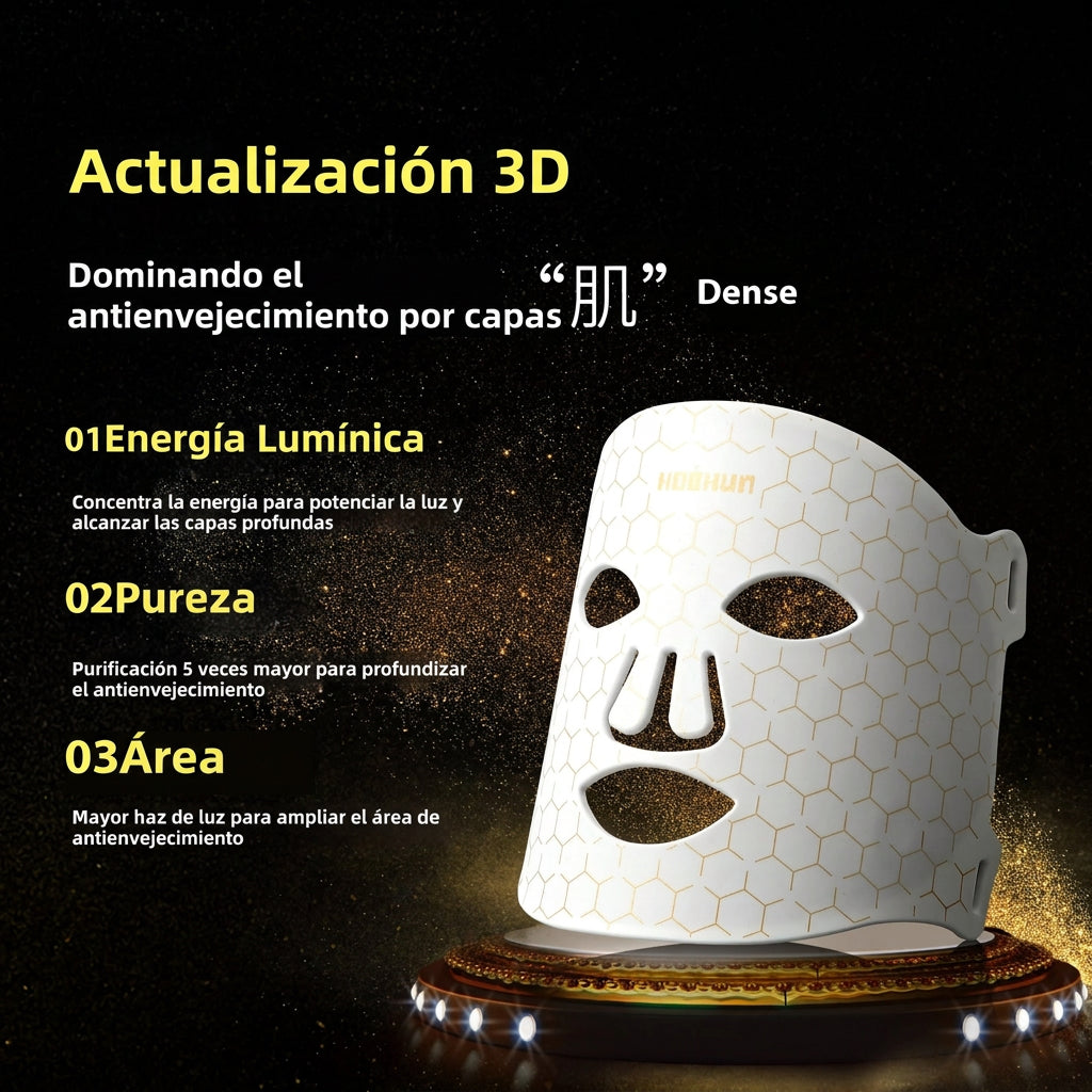 Máscara facial LED de 7 colores