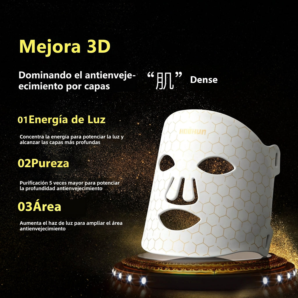 Máscara facial LED de 7 colores