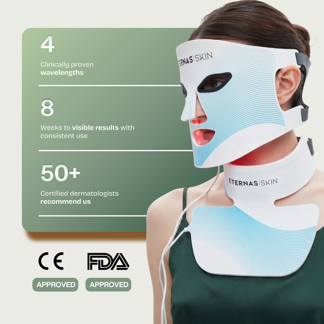 Kit de máscaras LED infrarrojas de 850 nm para rostro, cuello y escote