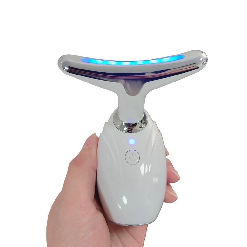 Dispositivo de terapia LED con efecto lifting para cuello y rostro