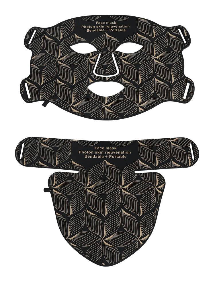 Mascarilla LED de silicona con 8 modos de luz y opción para cuello