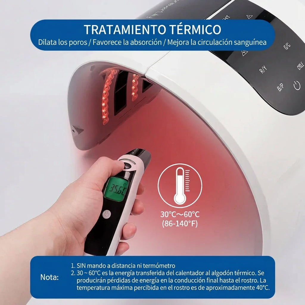 Dispositivo de fototerapia LED PDT facial y corporal para salón, spa y uso doméstico