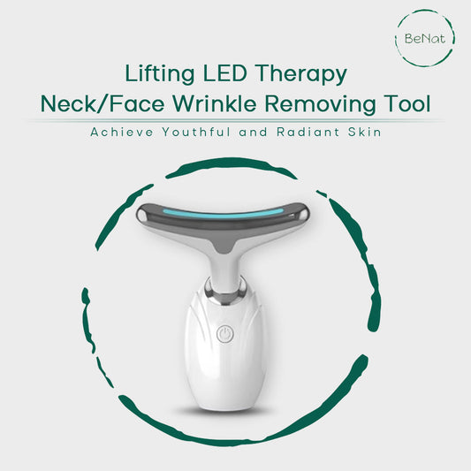 Dispositivo de terapia LED con efecto lifting para cuello y rostro