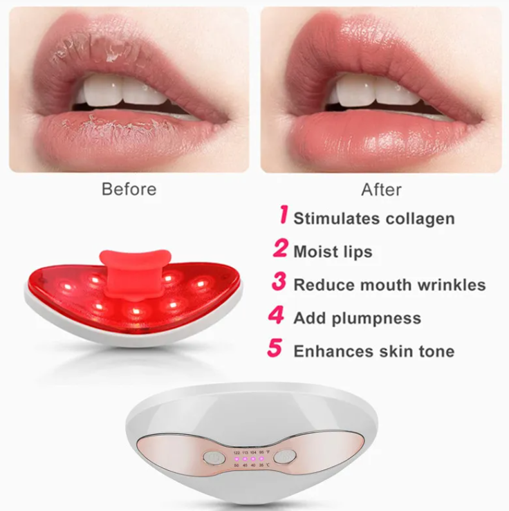 Dispositivo LED portátil con calor para labios