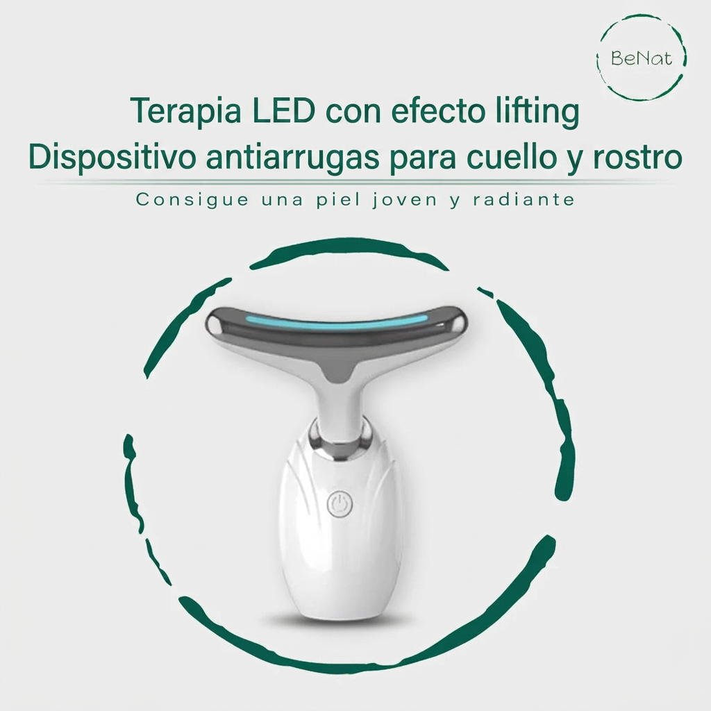 Presentación del dispositivo LED para cuello y rostro en español